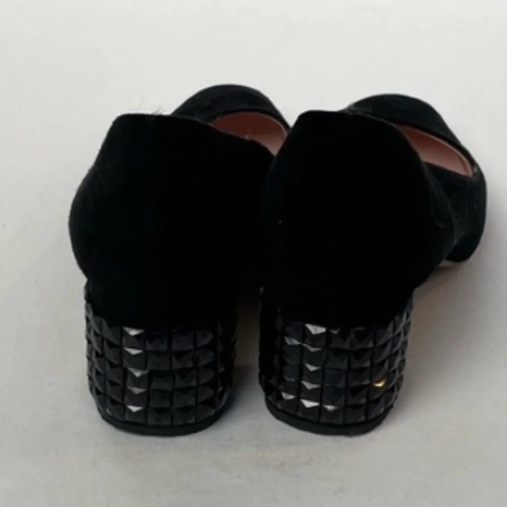 Kate Spade Point Toe Suede Chunky Heel in Black‎ Size 8